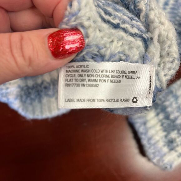 Wild Fable Blue Soft Acrylic Cropped Sweater sz XL NWT - Picture 7 of 7